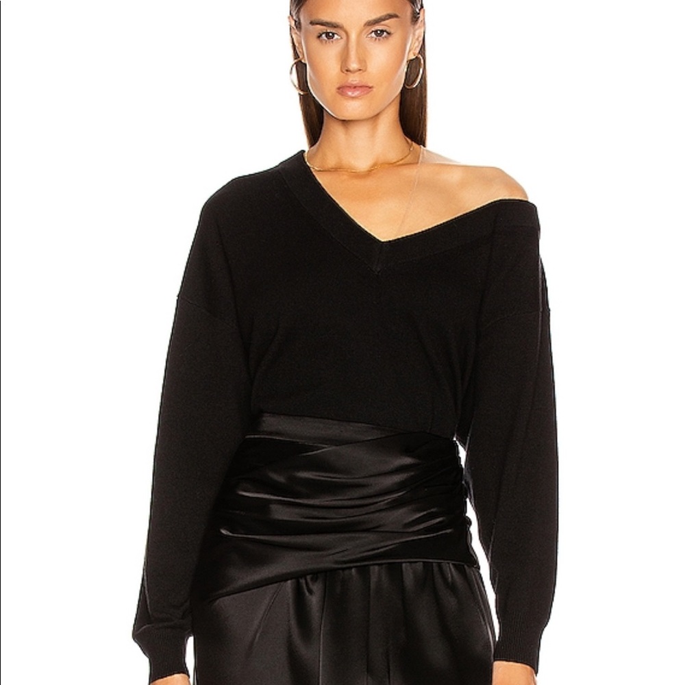 Alexander Wang mesh trimmed oversized sweater